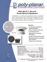 Poly-Planar MA3013 3" Round Flush Mount Speaker - 1