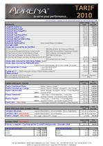 ADRENA price list 2010-1