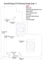 Anchorlift Stingray S1012 Mounting Template - 1