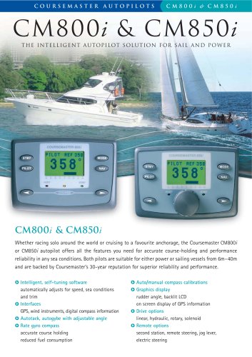 CM800i & CM850i - The Intelligent Autopilot Solution for Sail and Power