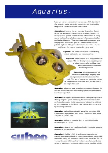 Aquarius brochure