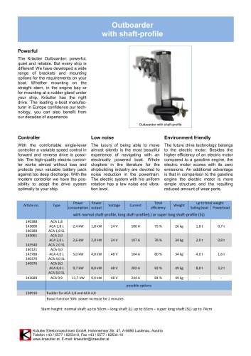 Outboarder with shaft - profile