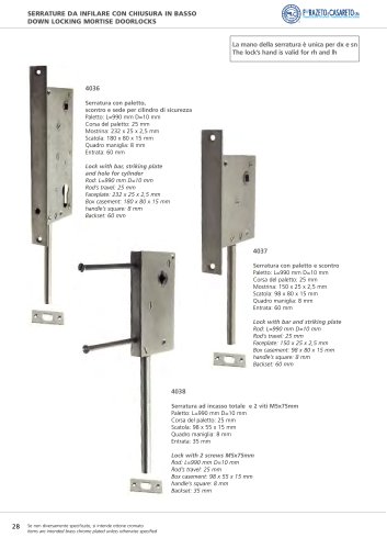 Lock with 2 screws m5x75 mm