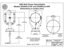 1000 Watt Xenon Manual Control Searchlight - 3