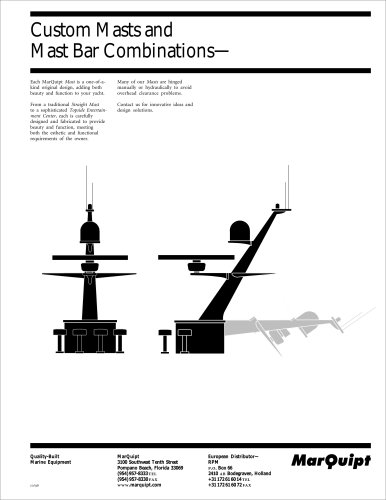 Masts and Mast Bar Combinations