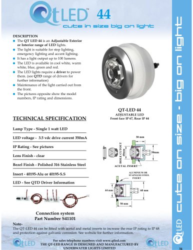 QTLED 44 adjustable exterior or interior LED