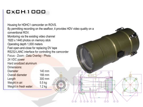 CxCH 1000 CAMCORDER HOUSING