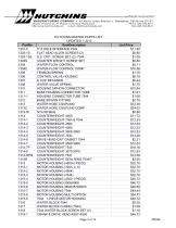 Hutchins Master Parts Price Sheet - 3