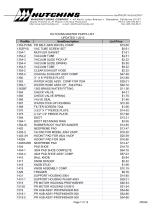 Hutchins Master Parts Price Sheet - 7