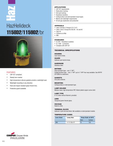 HazHelideck  1158D2/1159D2/br