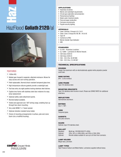 Pauluhn HazFlood Goliath 2120/al Floodlights