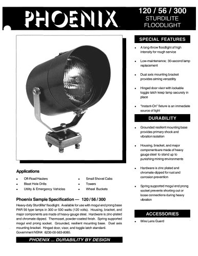 120/56/300 STURDILITE FLOODLIGHT