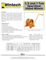 Spur Gear Hand Winches - 1/2 and 1 Ton - 1