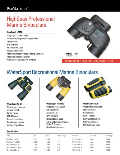 Marine binoculars