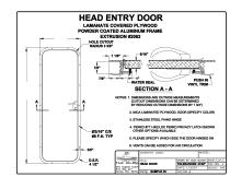 Head Door with Lamanate Covered Plywood and Powdercoated Aluminum Frame - 1