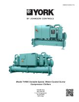 Model YVWA Variable-Speed, Water-Cooled Screw Compressor Chillers - 1