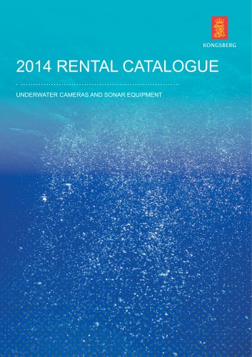 Kongsberg Underwater Camera and Sonar Equipment Rental Catalogue 2014