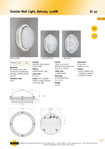 SL 97 Outside Wall Light