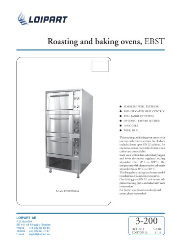 Roasting and baking ovens,