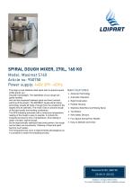 Spiral Dough Mixer 9S0750 - 1