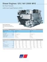 MTU Diesel Engines 12V/16V 2000 M92 for Fast Vessels with Low Load Factors (1DS) - 1