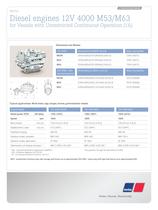 MTU Diesel engines 12V 4000 M53/M63 for Vessels with Unrestricted Continuous Operation (1A) - 1