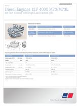 MTU Diesel Engines 12V 4000 M73/M73L for Fast Vessels with High Load Factors (1B) - 1