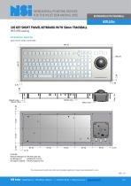 Industrial keyboard with 50mm laser trackball - 2