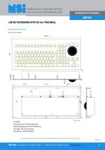 Industrial keyboard with 50mm trackball - 2