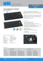 Rubber keyboard with 25mm trackball - 1