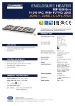 Datasheet TEF 9208 Enclosure heaterT4, 250 VAC - 1