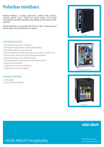 Polarbar minibars - PB 30/40/60 - PB 30 AGD/40 AGD/60 AGD - PB 30 A/40 A