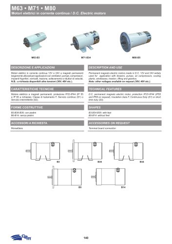 D.C. ELECTRIC MOTORS