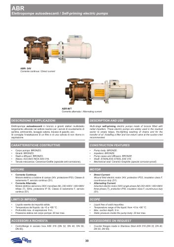 SELF-PRIMING ELECTRIC PUMP ABR