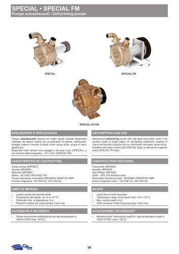SELF-PRIMING PUMPS SPECIAL • SPECIAL FM
