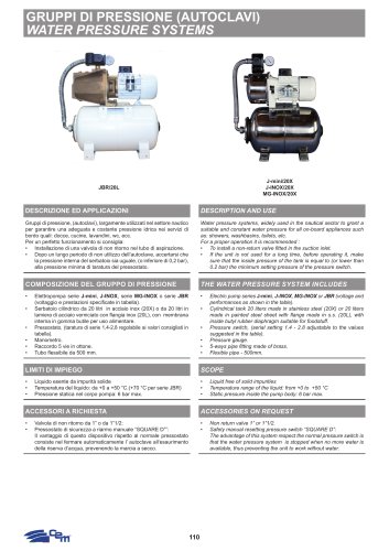 WATER PRESSURE SYSTEMS 20L-20X