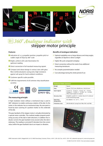 Flyer NIQ31 - 360° Analogue indicator with stepper motor principle