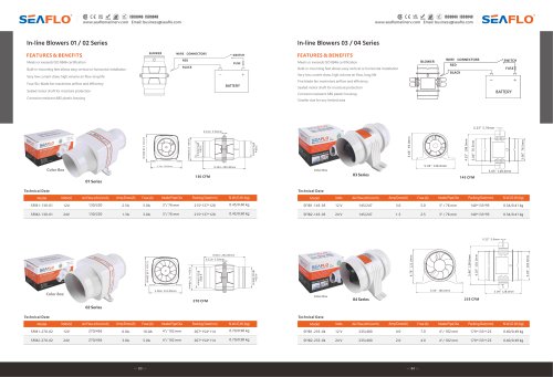 Boat blower SFIB1-130-01 , SFIB1-270-02 , SFIB1-145-03 , SFIB1-235-04