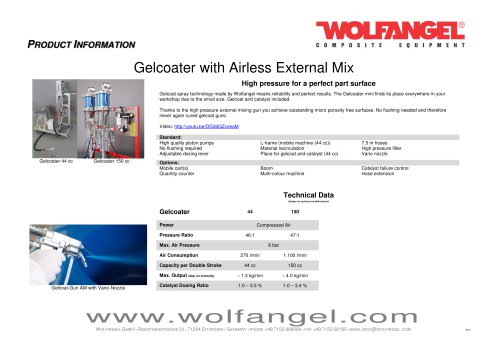 Gelcoater with external mixing