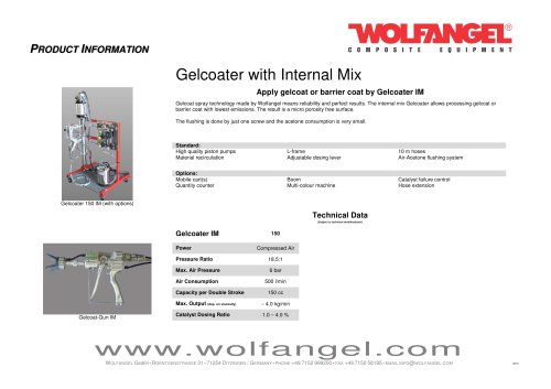 Gelcoater with internal mixing