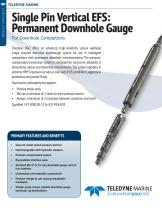 Single Pin Vertical EFS:  Permanent Downhole Gauge - 1