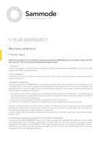 Brochure 5 year warranty - 2