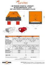 06 PERSON COASTAL LIFERAFT IN VACUUM POUCH - CCG GRP LOW PROFILE CONTAINER & VALISE - 1