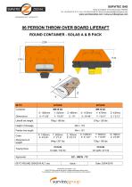 06 PERSON THROW OVER BOARD LIFERAFT ROUND CONTAINER - SOLAS A & B PACK - 1