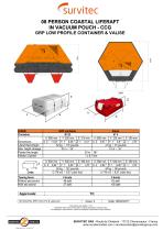 08 PERSON COASTAL LIFERAFT IN VACUUM POUCH - CCG GRP LOW PROFILE CONTAINER & VALISE - 1