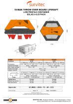 10 MAN THROW OVER BOARD LIFERAFT LOW PROFILE CONTAINER - 1