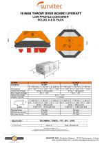 16 MAN THROW OVER BOARD LIFERAFT LOW PROFILE CONTAINER - 1