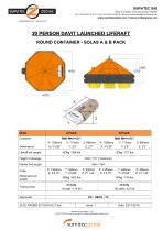 20 PERSON DAVIT LAUNCHED LIFERAFT ROUND CONTAINER - SOLAS A & B PACK - 1