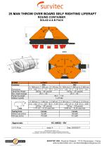 25 MAN THROW OVER BOARD SELF RIGHTING LIFERAFT ROUND CONTAINER - 1