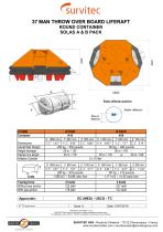 37 MAN THROW OVER BOARD LIFERAFT ROUND CONTAINER - 1